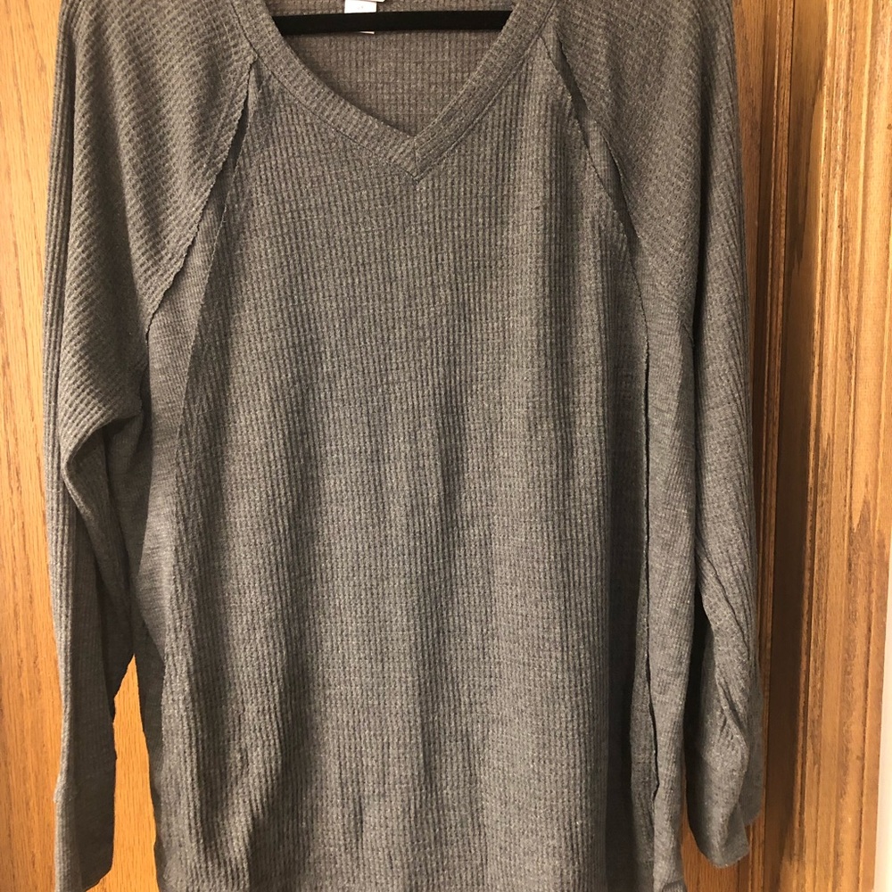 CJ Banks Waffle Tunic Top